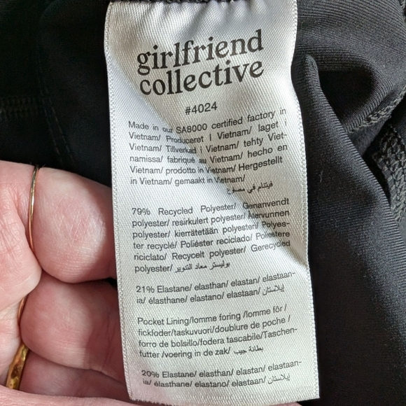 Girlfriend Collective Black Compressive Pocket Legging Women's Plus size 6XL - Picture 8 of 16